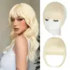 French bangs-bleach blonde