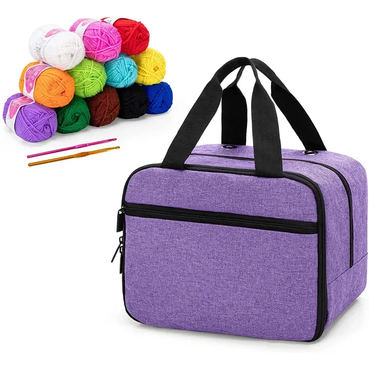 Small Crochet Kits Yarn Portable Storage Carrying Bag Yarn Organizer ...