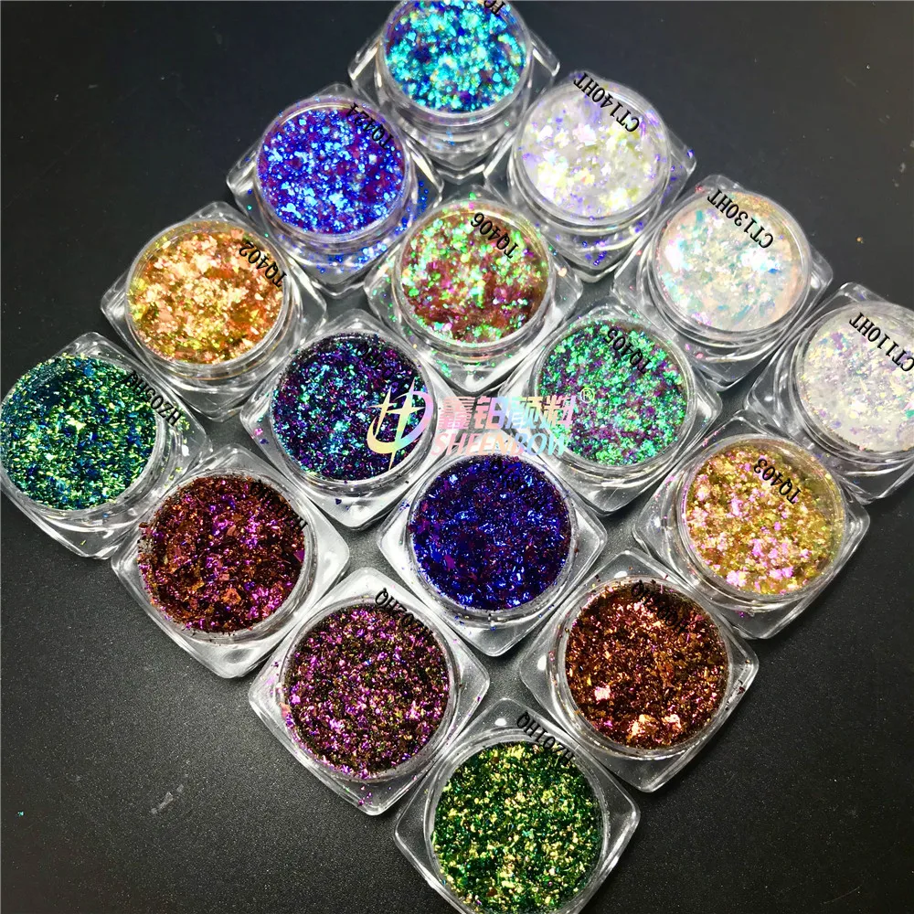 Пигментные тени для макияжа с хлопьями хамелеона