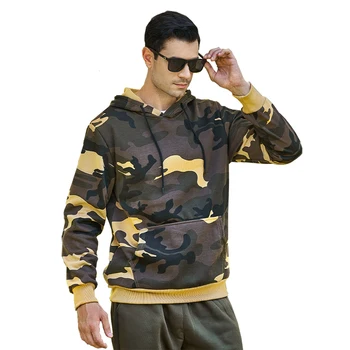 Wholesale Camouflage Hoodies Pullover Winter Warm 100% Polyester Fleece Classic Camo Hoodies Pullover Hooded Sweatshirts