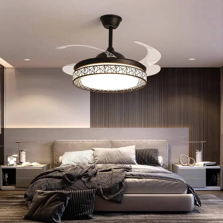 Modern ceiling fan light surface mounted led fan light with remote 42inch