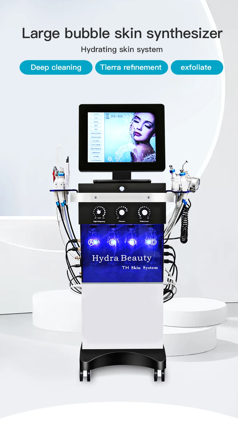 2026 Top Quality Low Price 14 in 1 Hydra Oxygen Jet Dermabrasion Hydro Aqua Peeling Beauty Face Equipment Salon Facial Machine