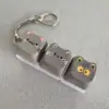 Three-key white background-cat 43129