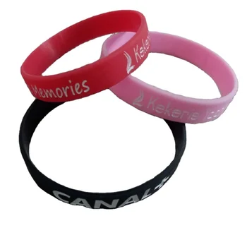 hot sale promotion gifts debossed silicone wristband with 12MM by custom design