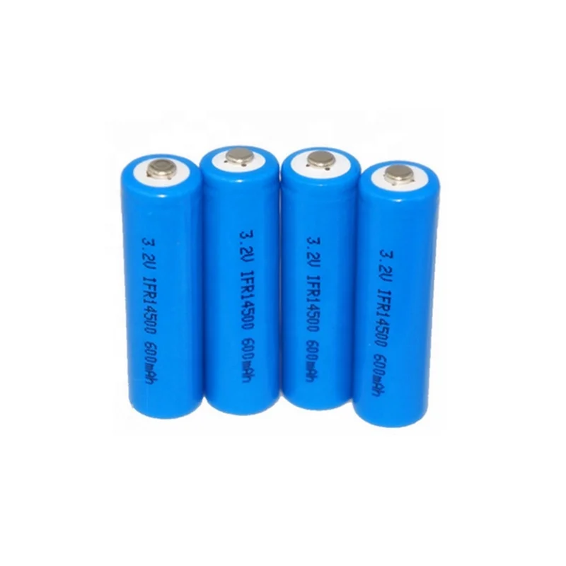 Solar light battery aa lifepo4 14500 3.2v 600mah rechargeable batteries
