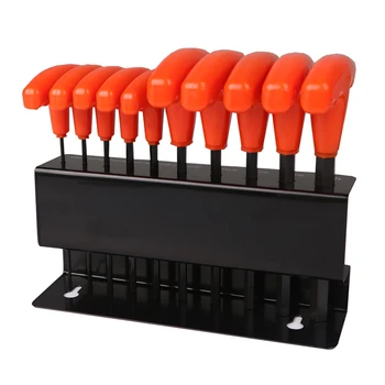 Wholesale 10 Pieces T handle Allen Wrench Iron Box Base Hex Ball Torx End T Shaped Wrench Set
