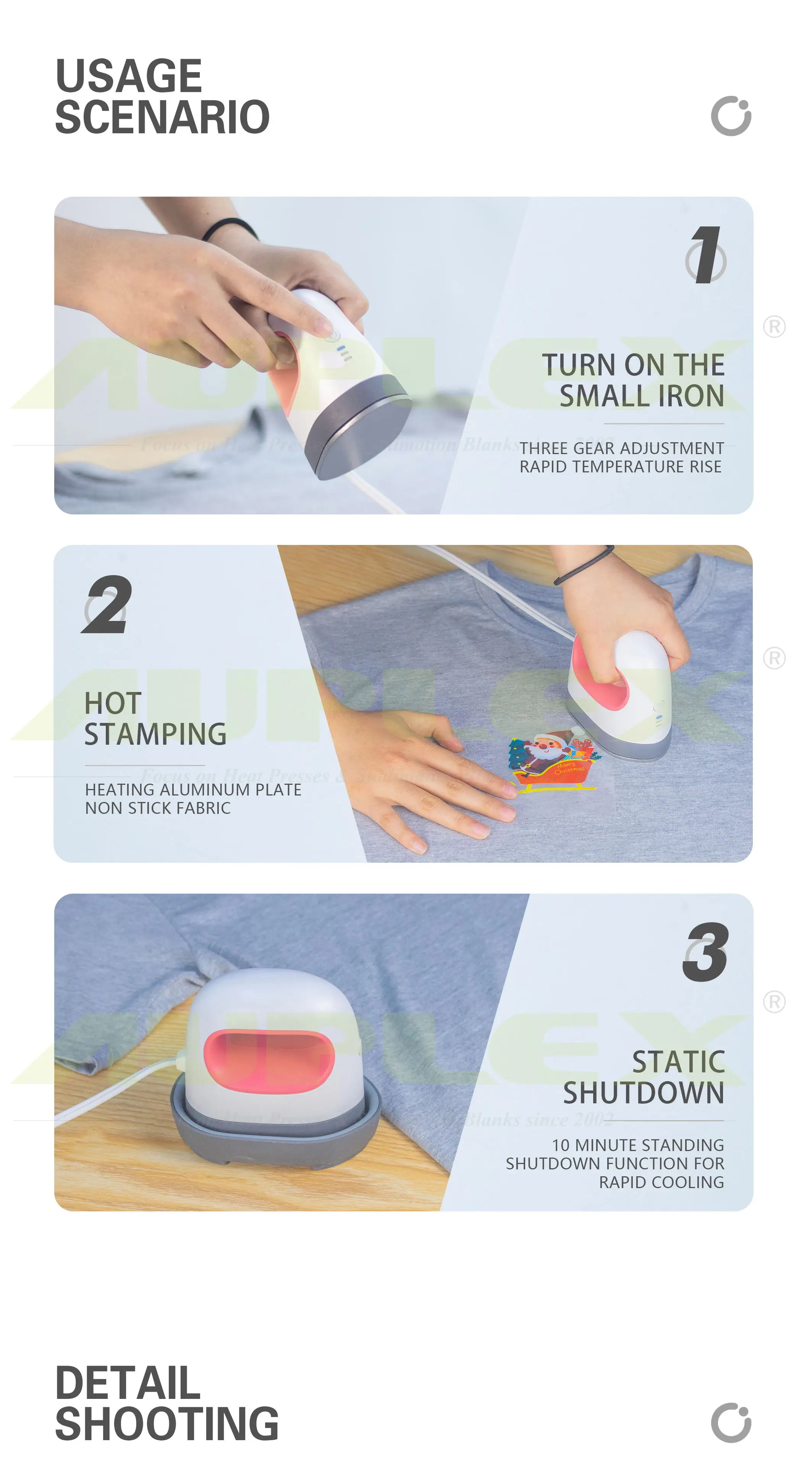 Portable Mini Handheld Steam Iron Ironing Machine High Quality Cloth Heat Press Machine