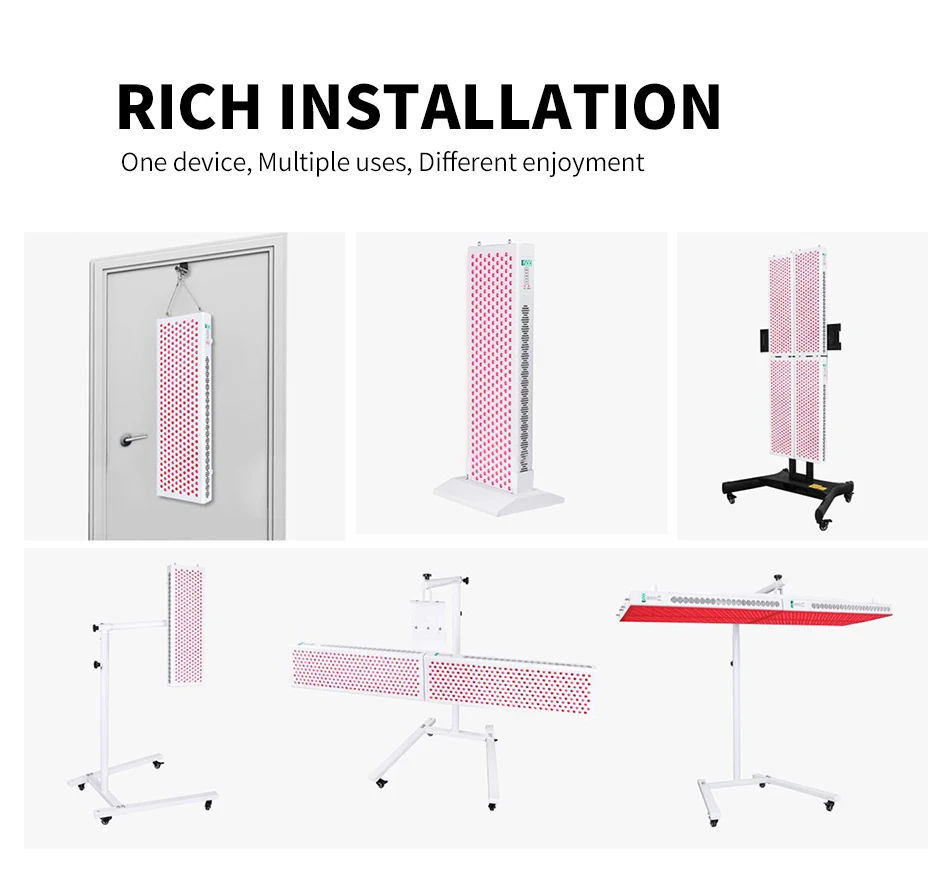Pain Relief 630Nm 660Nm 850Nm Led Red Therapy Panel With Stand