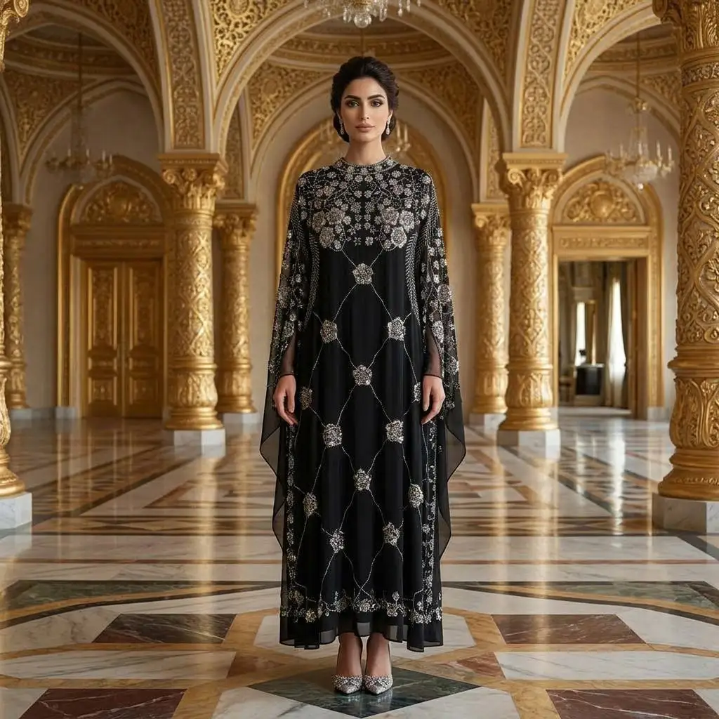 islamic prom dresses Elegant Lace A Line Muslim Long Sleeve Evening Party Gowns Designed with a flattering silhouette Prom Dresses For Muslims Long