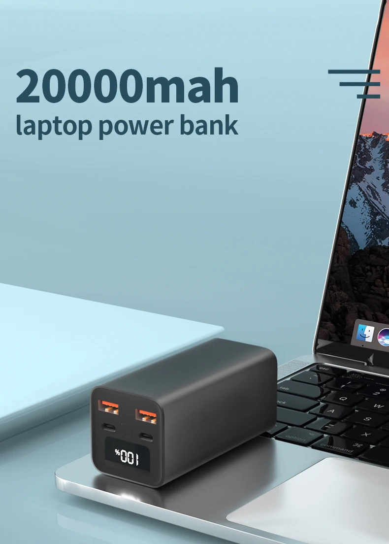 Power Banks 20000mah Fast Charging Pd 65w Portable Phone Mobile Charger Power Bank Laptop 2568