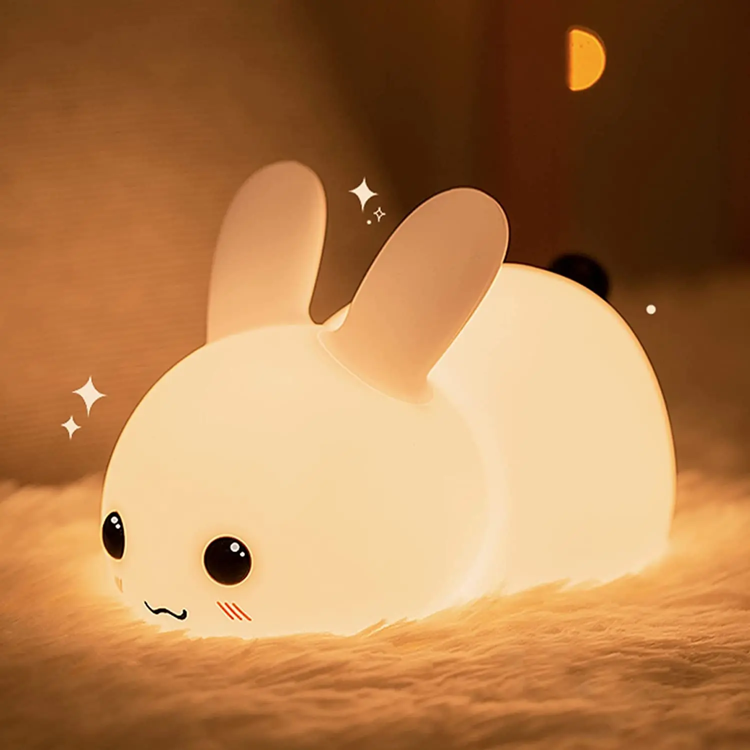 ミニ素敵な充電式LEDソフトタッチシリコンナイトライト子供用