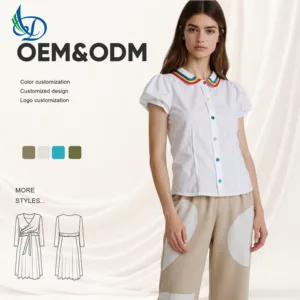 026 New Formal Women's Shirt, Embroidered Craftsmanship, Suitable for Office Use