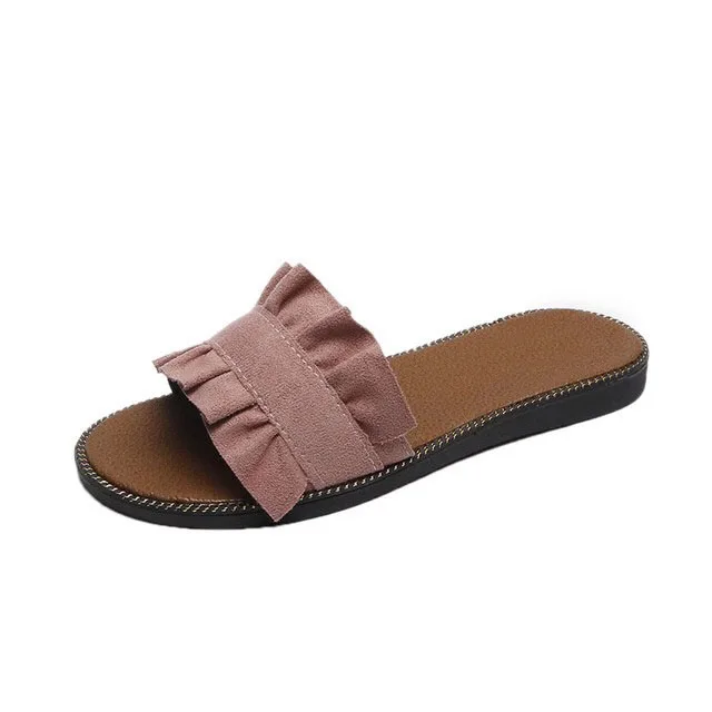 2019 Spring and Summer New Macrame Casual Ladies Sandals Flat Bottom Beach slippers