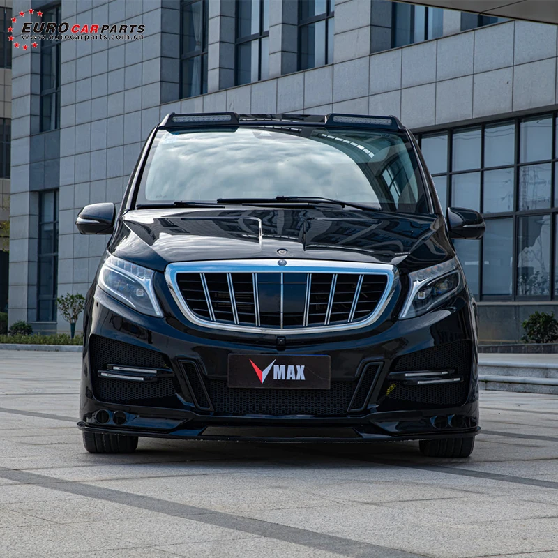 V-Class W447 V250 V260 Vito フロントルーフスポイラー ブラック LED 