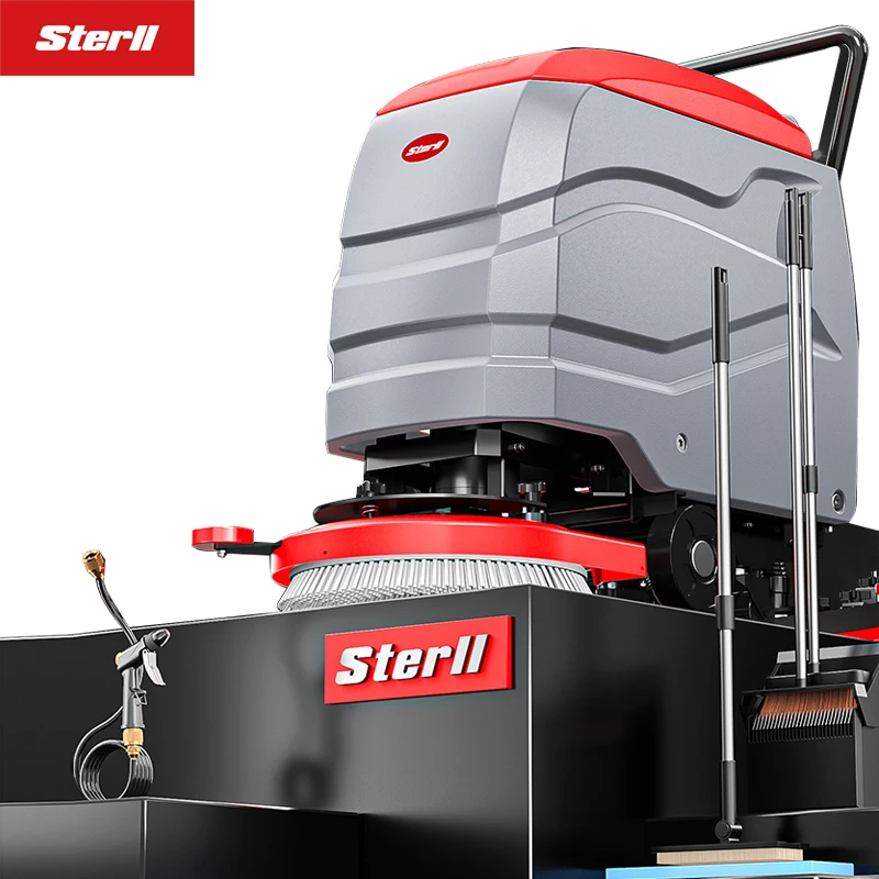 Sterll SX500 高効率電動床洗浄機 多床対応清掃機 手押し式床洗浄機