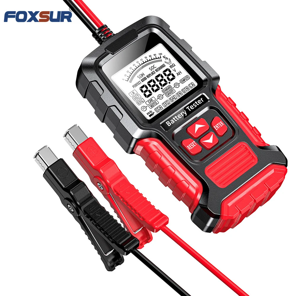 Foxsur FBT-300 12V 24V Car Battery Tester Digital Analyzer with LED Display - Image 2