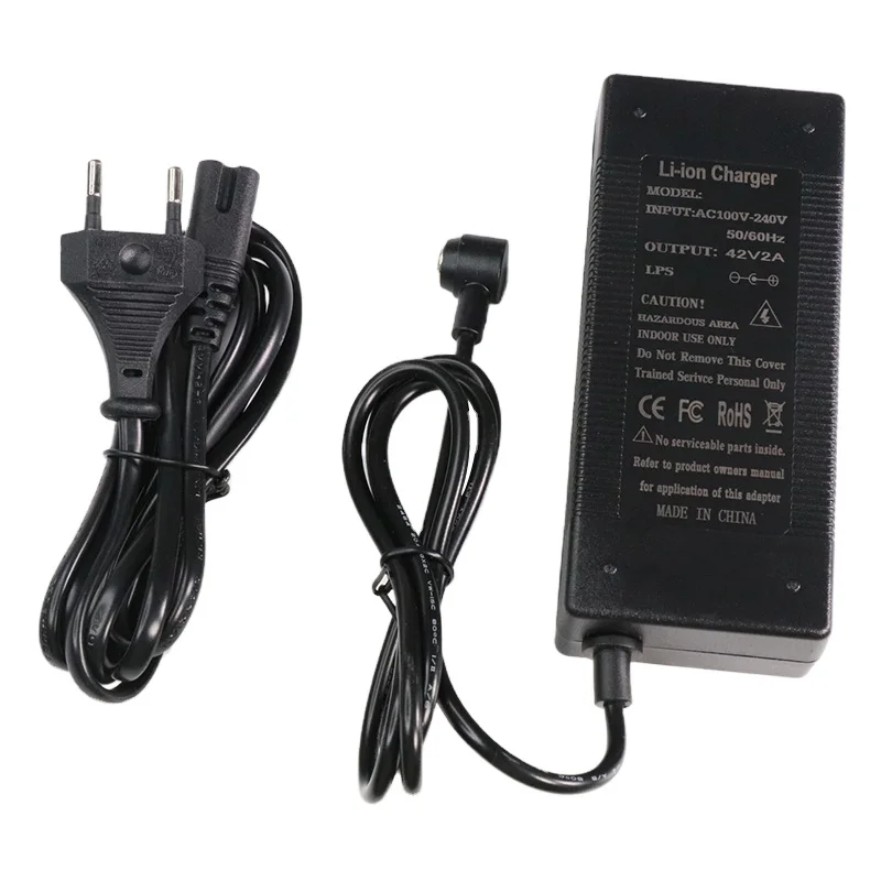 New Image 42V 2A Power Charger for Electric Scooter Power Supply Adapter 42V 2A Electric Skateboard Replacement Accessory