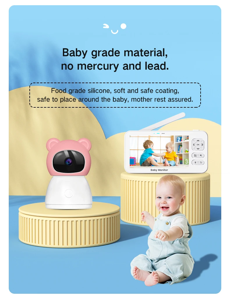 Marmarr Baby Monitor With Camera And Audio 2K Baby Marmarr