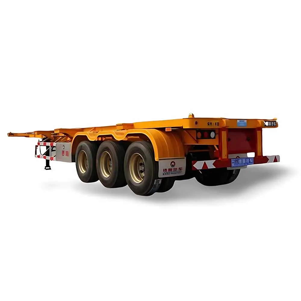 Factory Direct Sale 40FT Container Skeleton Semi Trailer Carbon Steel 12.00R20 Tires 3Axles Skeleton Semi Trailer In Stock