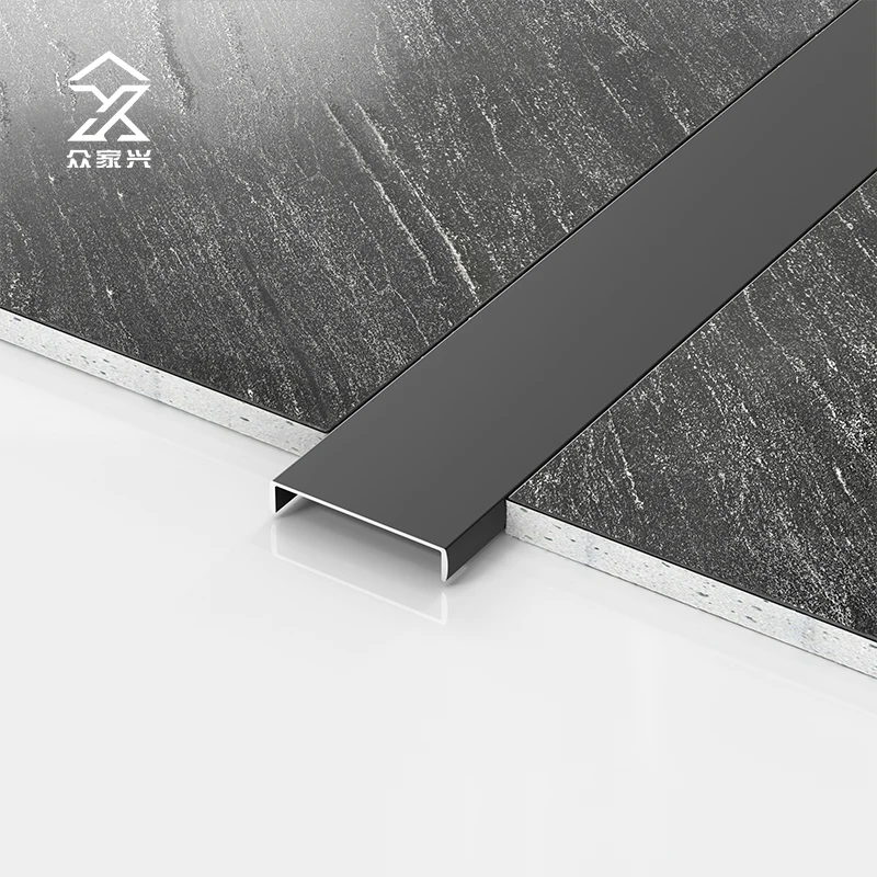 Aluminum Alloy Edge Trim profile Wall Angle Decorative Tile Trim Strip Aluminum U Shape Tile Trim factory