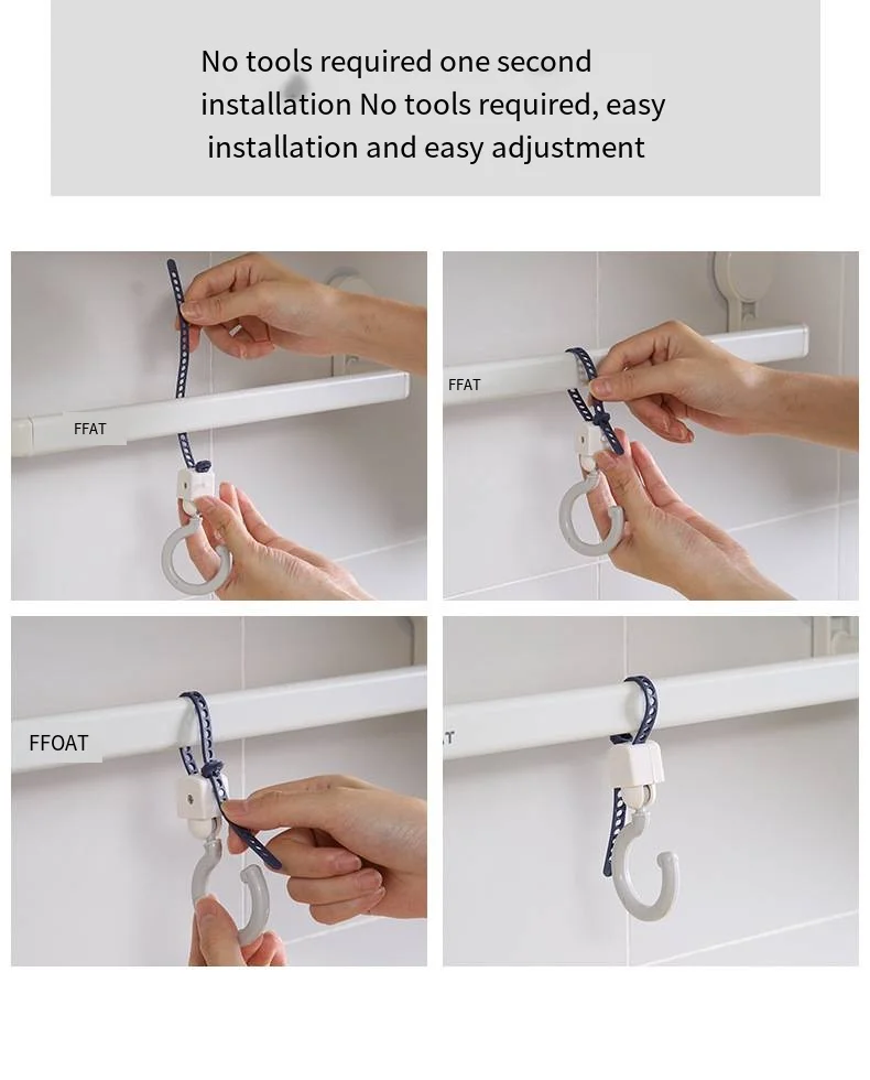 Multi-functional removable novelty hooks Kitchen bathroom car universal novelty hooks No punch wardrobe novelty hooks latch strap details