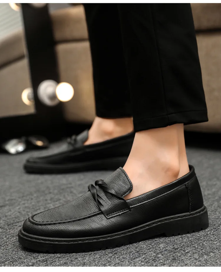 Loafer Dress Shoes 2019 Men's Dress Shoes Black Leather Loafers
