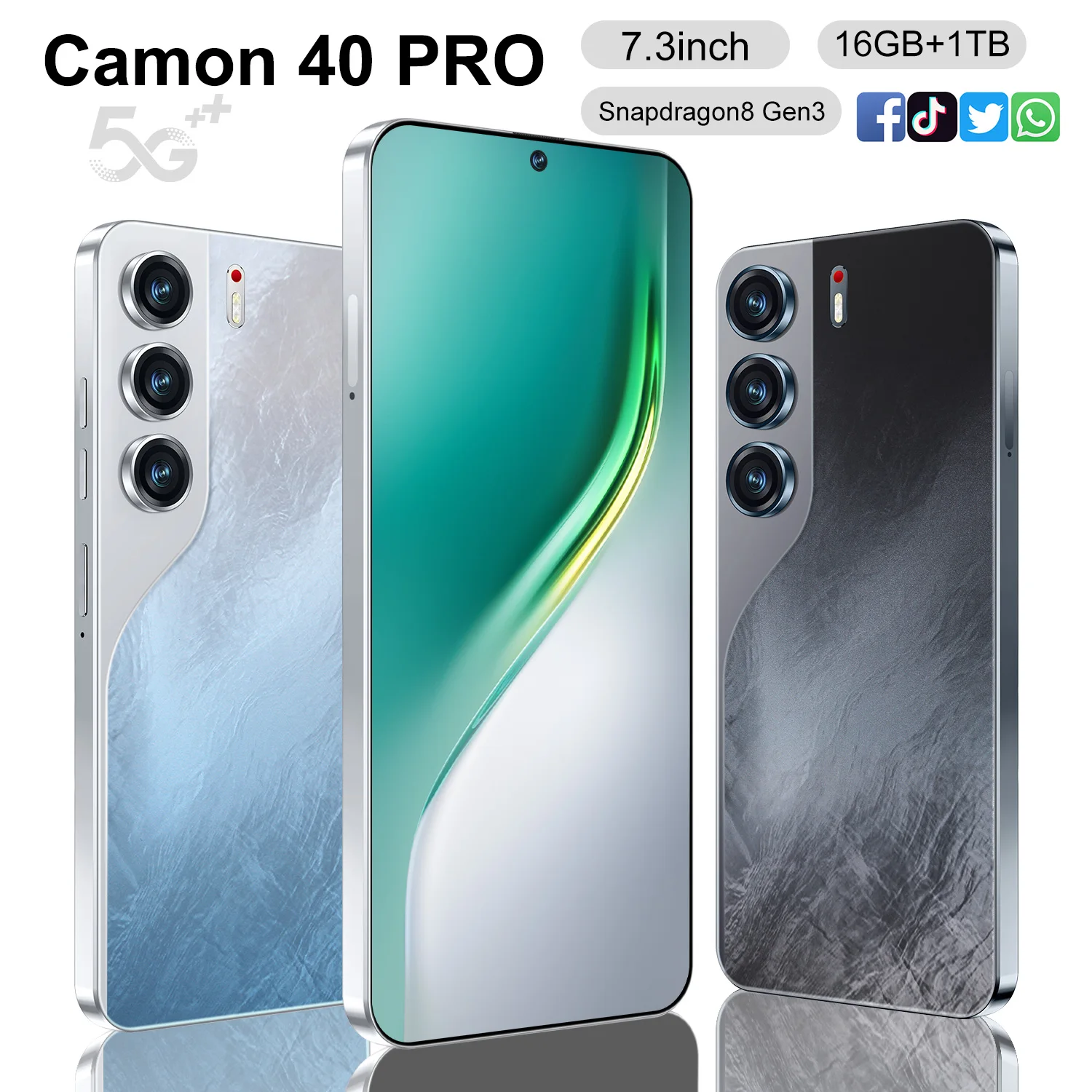Hot-Selling Camon 40 Pro Original 16GB +1TB Mobile Phone 6800Mah