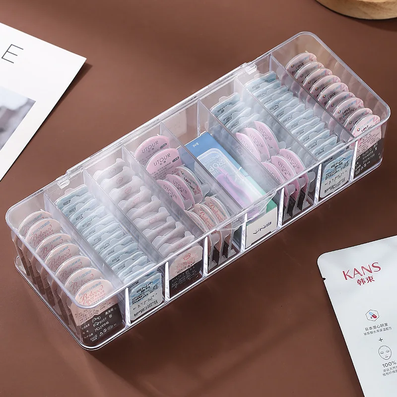Large-capacity Daily Disposable Multi-package Dustproof Contact Lens Storage Box Organized by Transparent Cover