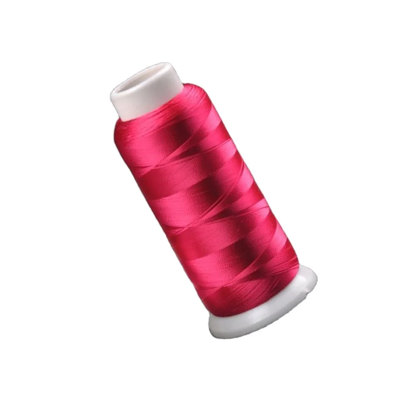 KingStar Metallic Embroidery Thread - 1000 Meter Red Polyester Core Thread For Smooth Sewing