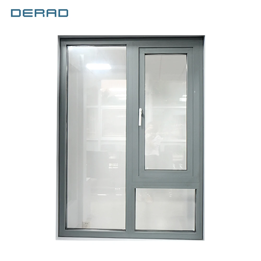 Derad triple-glazed energy efficient window German brand hardware aluminum thermal break casement windows