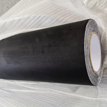 Microfiber Fabric Self Adhesive Black Faux Suede Fabric interior vinyl wrap