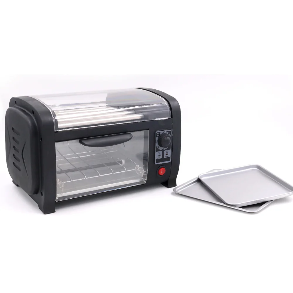 Elite Cuisine Hot Dog Roller / Toaster Oven, Black