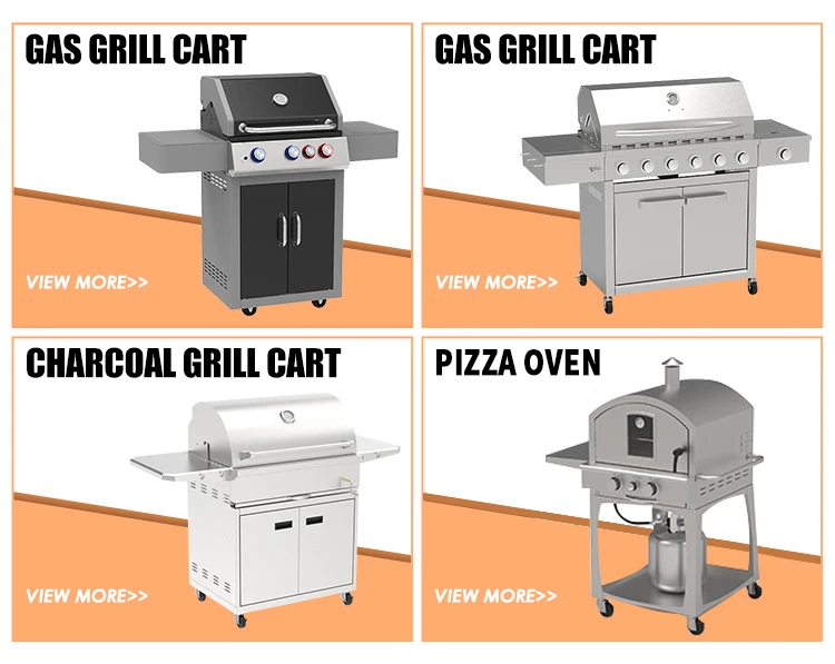 3 Burner Gas+charcoal Grill Gas And Combo Grill Garden Courtyard