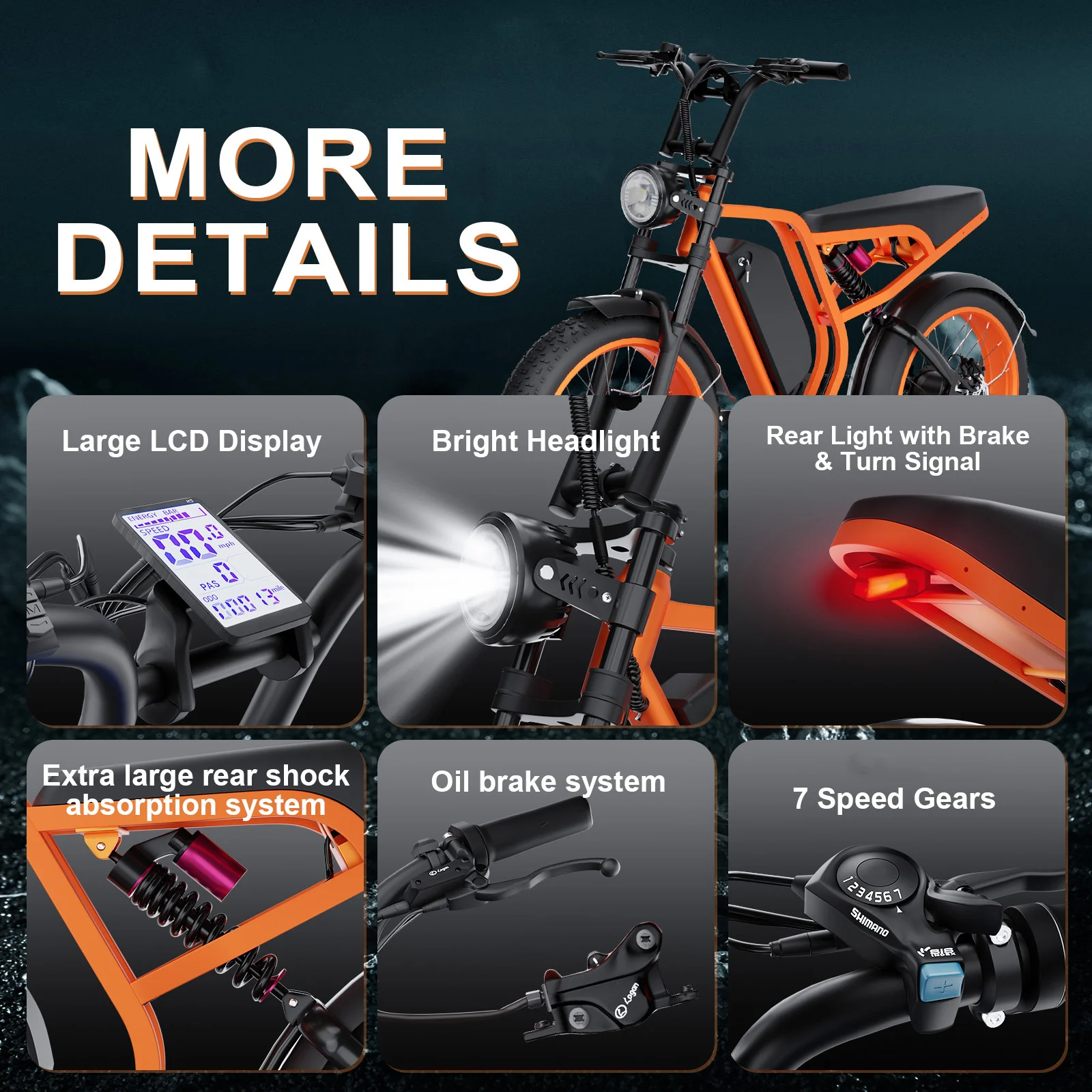 Epic Factory Priced Electric City Bike for Adults: US Warehouse SU8 48v 20ah 20inch E Bike - 1500W Electric Bicycle - Image 6