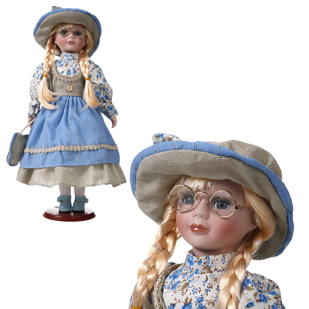 Lovely Country Porcelain Girl Doll Collectible Vintage Antique