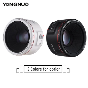 Yongnuo YN50MM F1.8 II White Lens for Canon DSLR Cameras