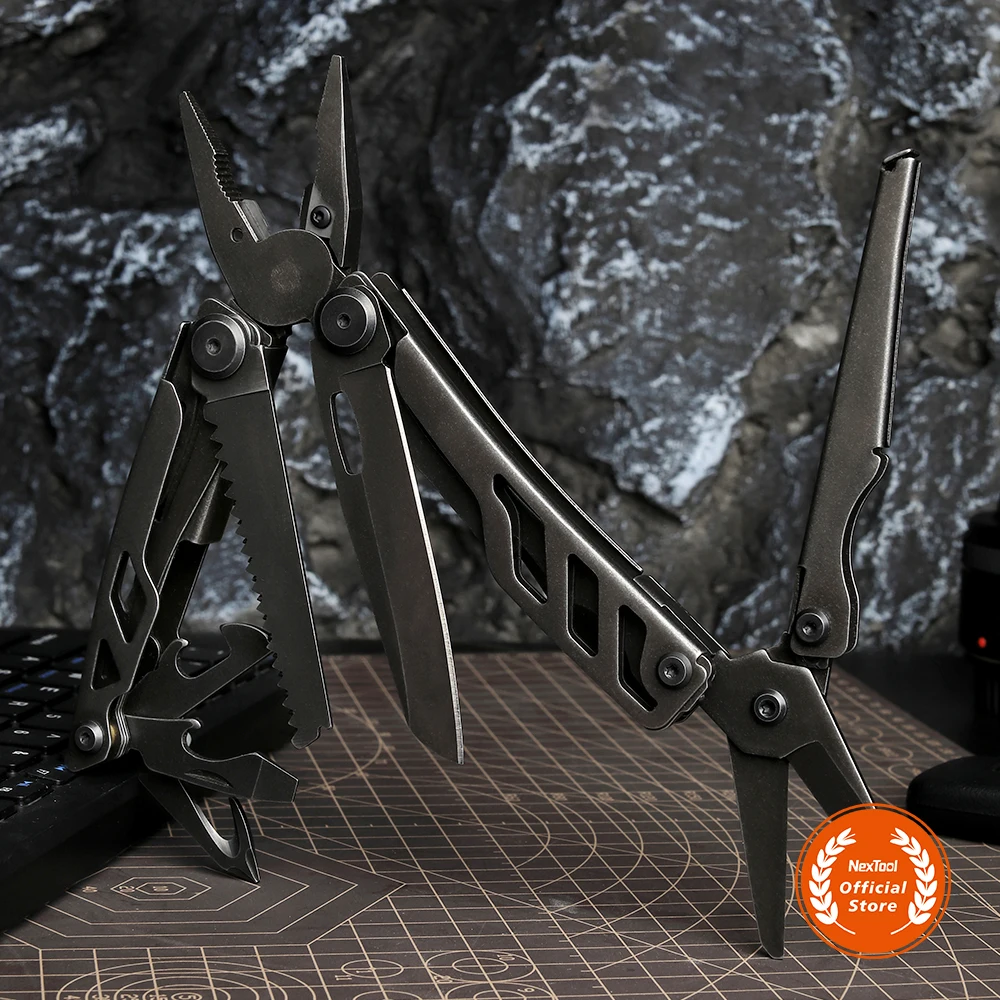 Nextool NE20120 Dark Hero 16 Function Multitool Big Scissors Folding Pliers Knife Multi Tool EDC Tools