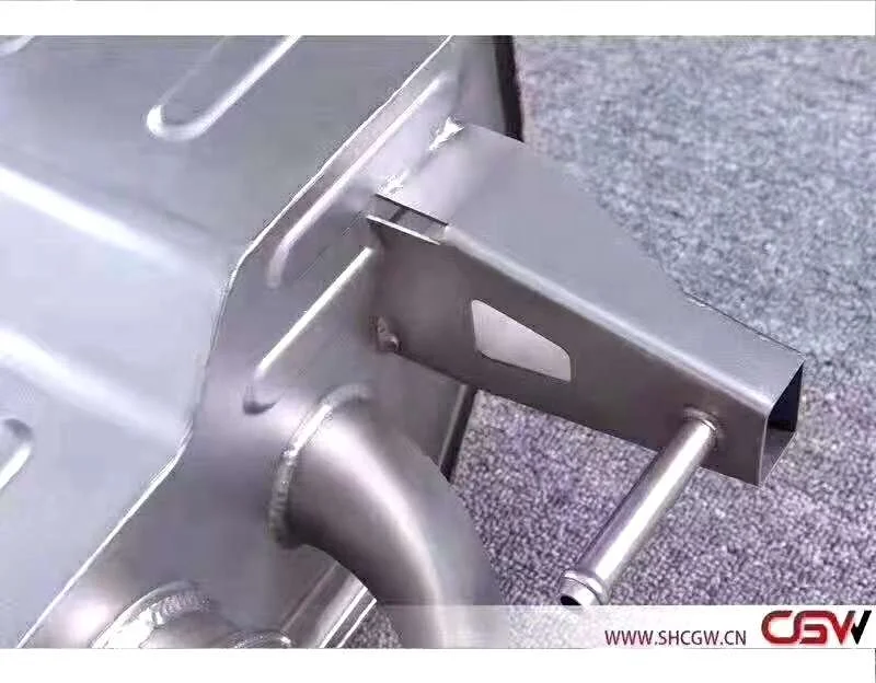 CGW Customized SS 304 Cutout Catback Exhaust Pipe Muffler for Benz Mercedes AMG W205 C300