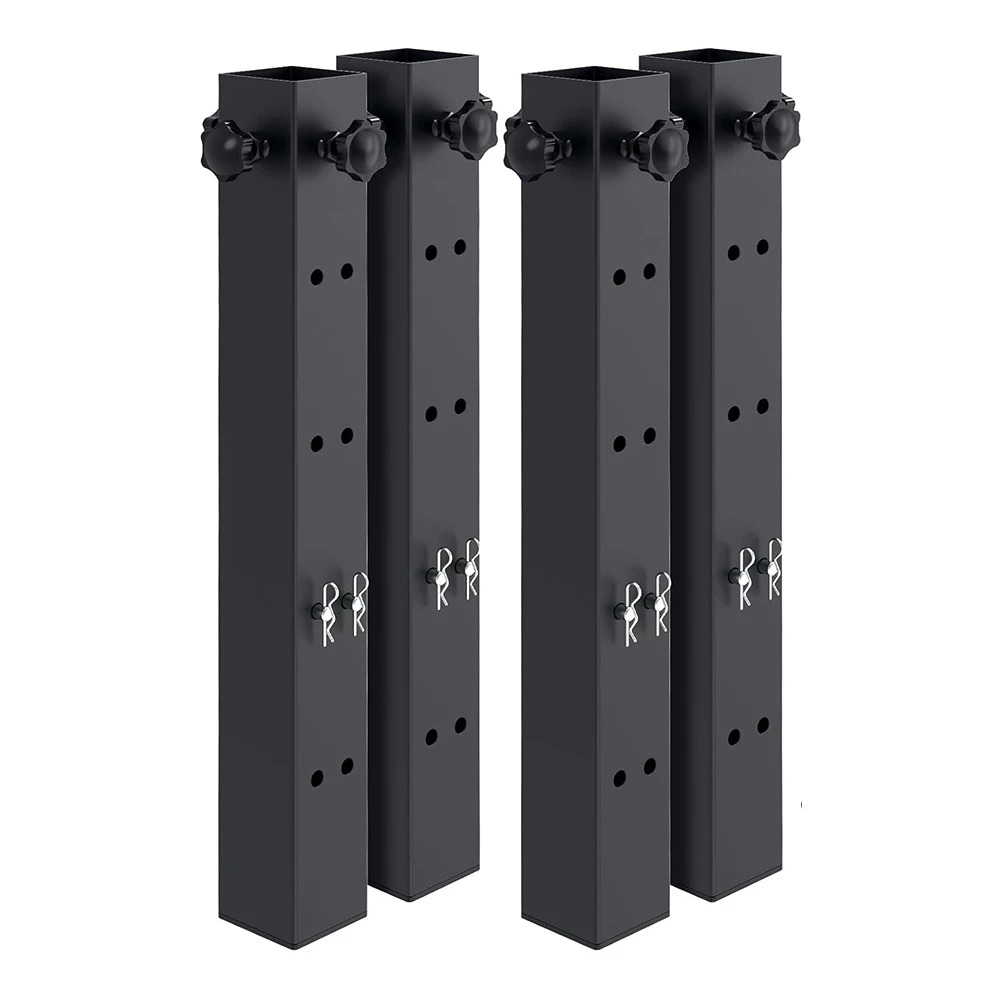 Table Legs Extenders for Adjustable Folding Table Metal Square Table Legs Risers for Straight Legs