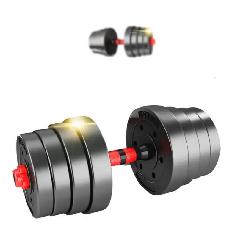 60kg セメントタイプ バーベルセット フィットネス機器ボディービル取り外し可能な八角形セメントダンベル