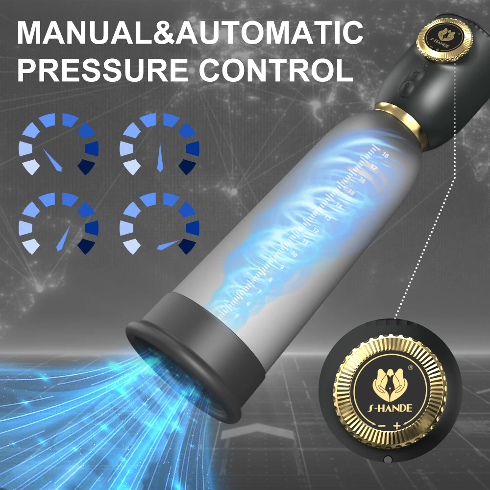 S Hande S-HANDE Male Penis Pump - Powerful Vacuum Erection Enhancer with 5 ...