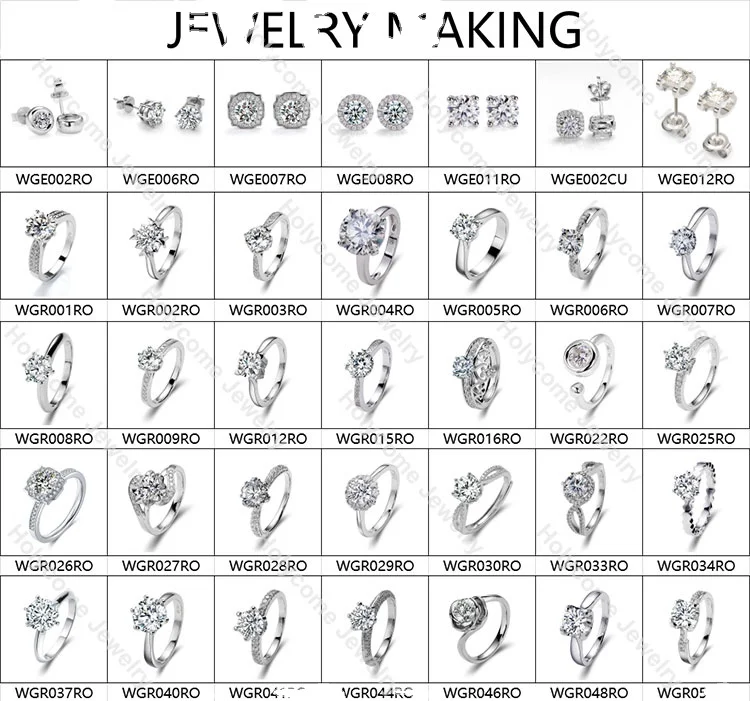 X Shape Row Ring Design VVS D Diamond 925 Silver Moissanite Ring