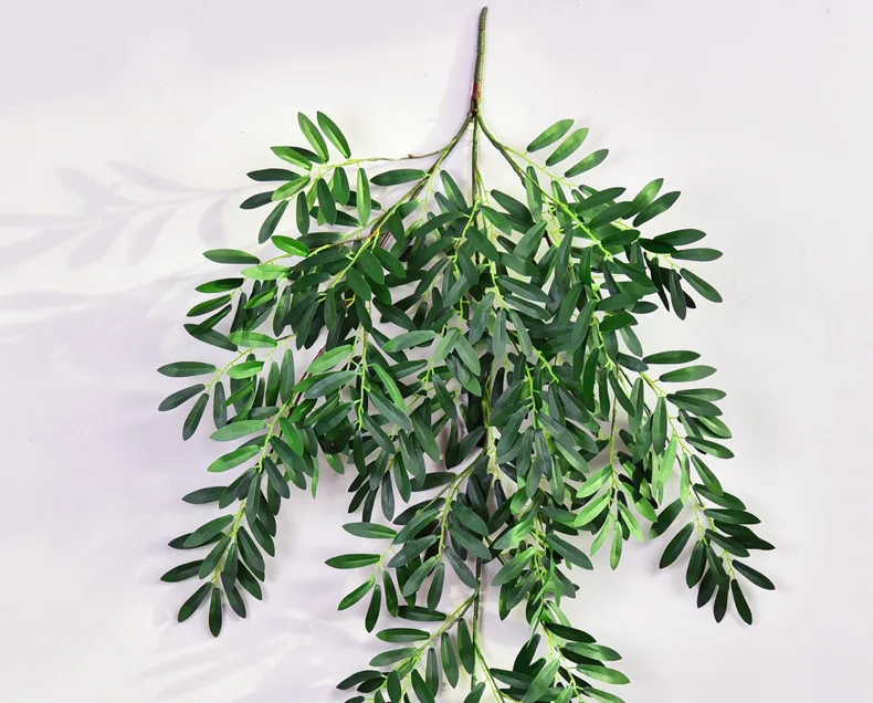 Wholesale Artificial Hanging Fern Greenery Artificial Olive Tree Branches Leaf For Wedding Stage