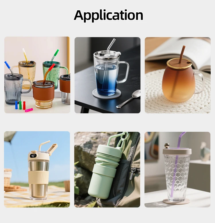 product eco friendly bpa free silicone straws reusable  food grade for home cafs  outdoor sips-1
