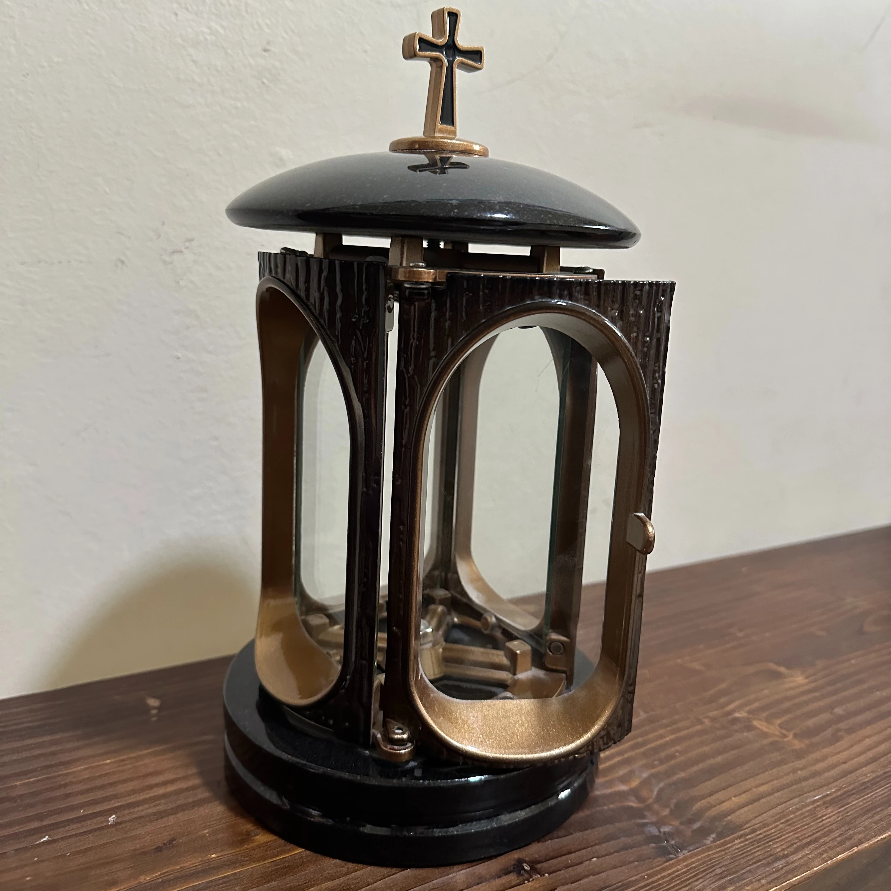 Stylish Grave Lantern Elegant Granite Swedish Black Height 27 Cm - View #10