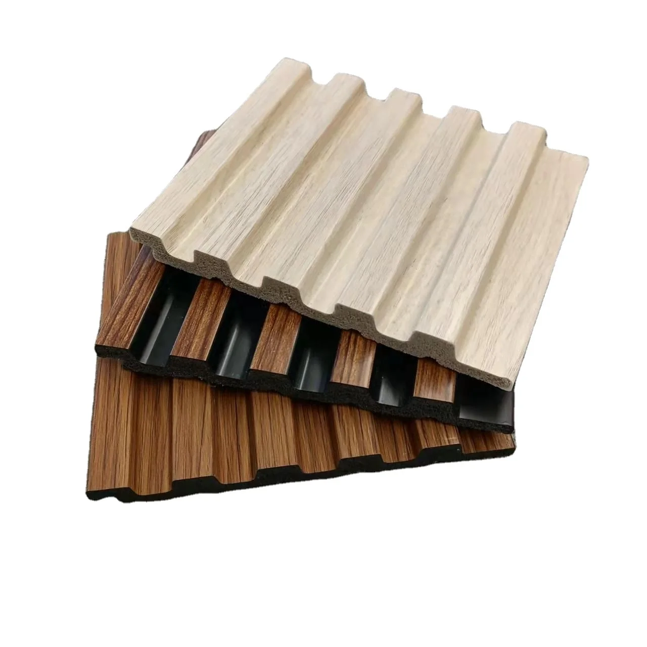 Free Sample Natural Wooden Colors PS Cladding  Decorative Wall Panel for Home Decoration