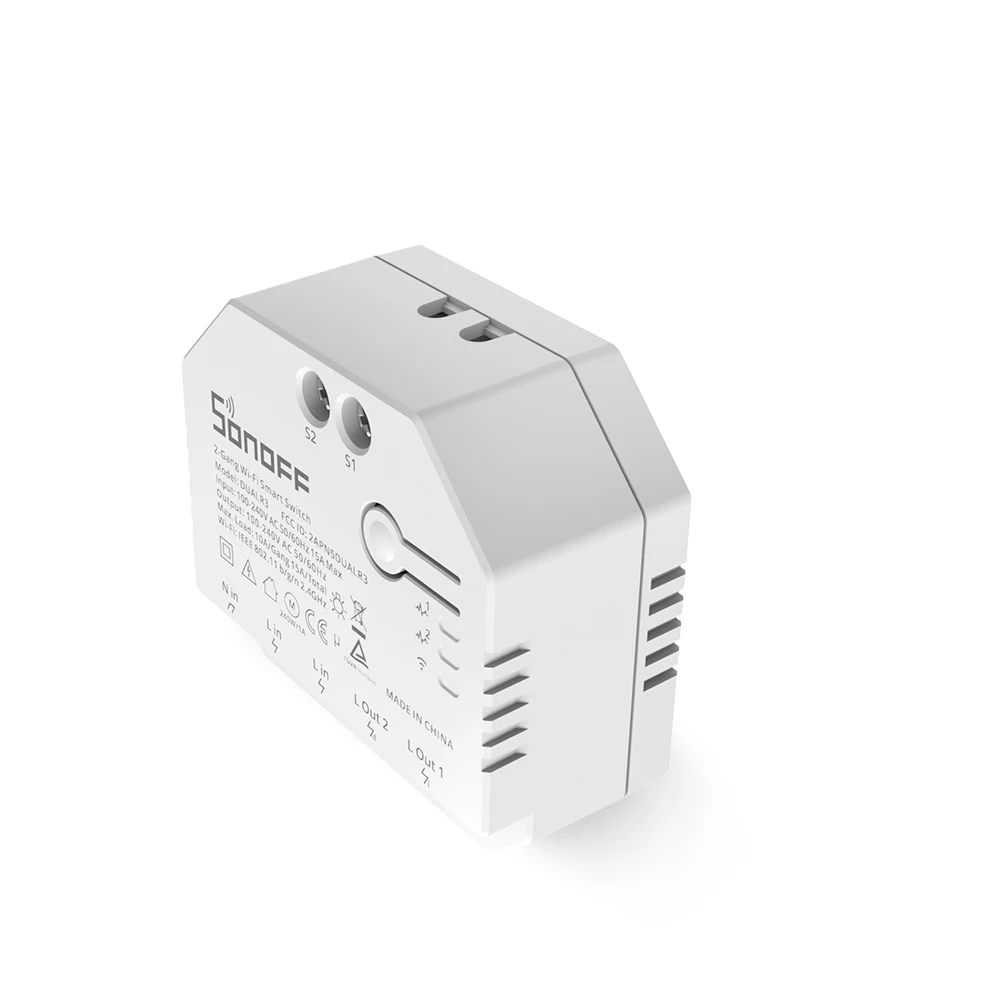 SONOFF DUALR3 Dual Relay Module Wifi DIY MINI Switch Two Way Power Metering 2 Gang Smart Switch Timing Smart Home with EWeLink