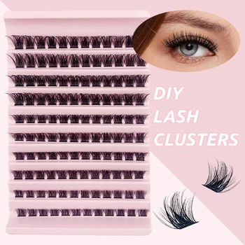 Enhanced Eye Makeup Full Strip Cluster Eyelashes