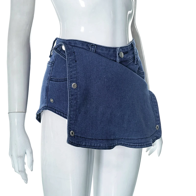 Cutenova M23pt019 Trending New Fashion Cool Girl Skirt-shorts Denim ...