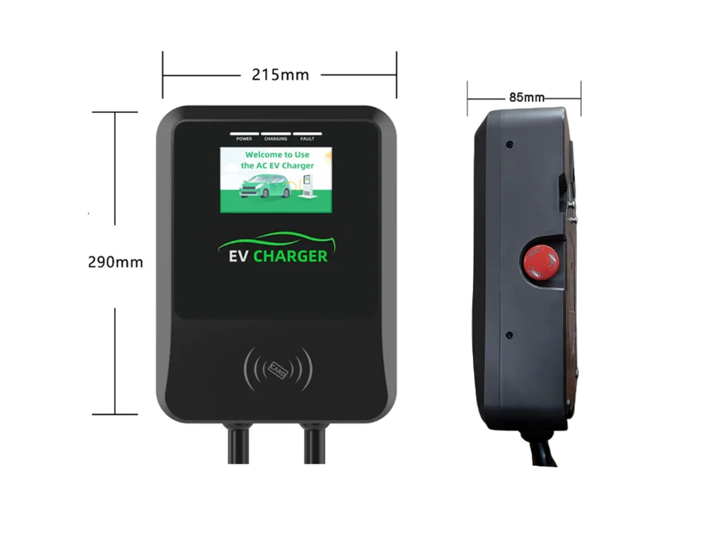 Buy Wholesale Hong Kong SAR Oem Odm Electric Car Ev Charger Type 2 Ac Wall  Box Eu Standard Plug With 4.3 Tft Screen & Ev Charger Wall Box at USD 197